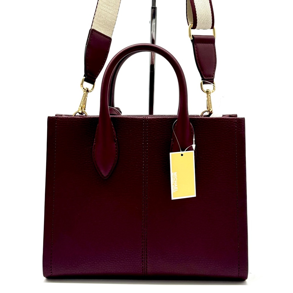 Michael Kors Mirella Small Signature Logo Crossbody Bag Ox Blood - Picture 5 of 8